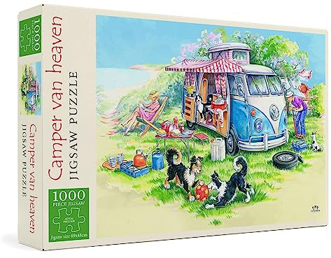 Camper Van Heaven 1,000 Piece Deluxe Jigsaw Puzzle