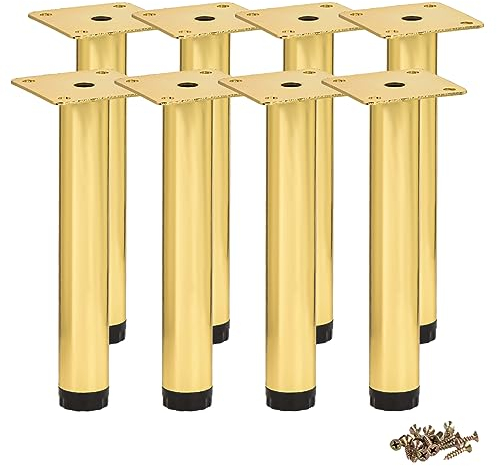 Btowin VCF 15cm Verstellbar Möbelfüße, 8 Stück Höhenverstellbar Metall Konisch DIY Ersatz Tischbeine Stützfüße für Sofa Couch Schrank Bett Küche