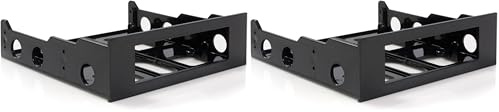 StarTech.com Juego Kit Adaptador Frontal Abierto Unidad de Disco Duro de 3,5in Pulgadas a 5,25 (Paquete de 2)