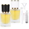 XUSSMM 2 atomizadores de perfume rellenables, botella de perfume redonda de 100 ml, atomizador para viajes, botella de spray portátil con prácticos accesorios para perfume, viajes, cosméticos (100 ml)