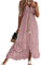 Cupshe - Robe d'été sans manches en dentelle, décontractée, à pompons et bretelles spaghetti, pour femme, rose, XX-Large