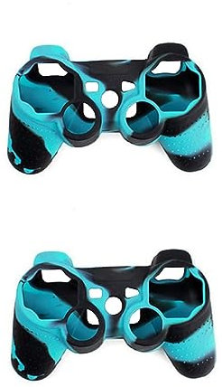 jojofuny 2stücke Silicone Skin Cover Für Controller Rutschfeste Schützende Silikonhülle Blau Und Schwarz Für Täglichen Gebrauch Schützt Vor Kratzern Und Schmutz