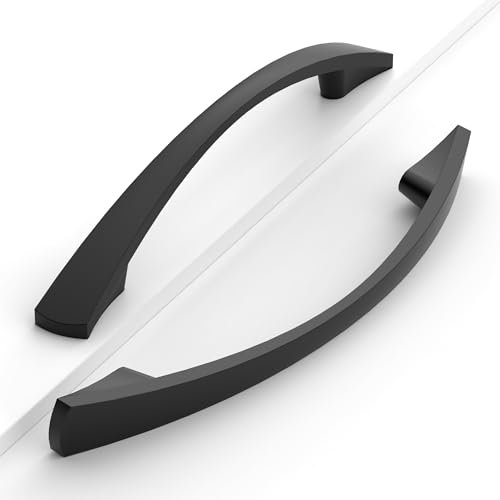 Coinkoly 10 Stück Möbelgriffe Schwarz 128 mm Lochabstand Möbelgriffe Griffe Schrankgriffe Küchengriffe Schubladengriffe Kleiderschrank Türgriffe CK-EU0013