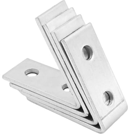 EATAKWARD 4 PCS Inside Angle Bracket for 1/2 Bolt in 3.6 Strut Channel, Corner Brace Framing Connector, Thickness 4.75mm (4 Holes 60 Degree)