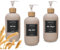 Seifenspender für Bad | Shampoo Flaschen zum Befüllen | Seifenspender Set | Spülmittelspender Küche | Spülmittelspender | Shampoo Flaschen | 3 Stück 500ml Seifenspender
