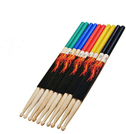 VICASKY Baquetas Bateria Niños 10 Pares Baquetas Trajes De Niños Artilugios Para Niños Arce Baqueta Ligera Batería Instrumentos Musicales Infantiles Palillo De Tambor Mazos De Tambor Bambú