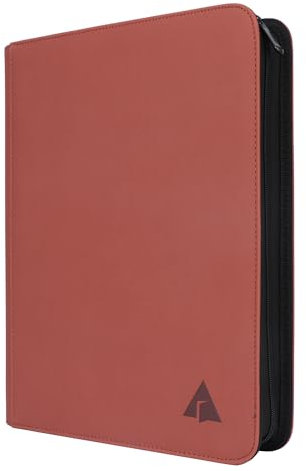 Alteagle 9 Pocket Card Binder, Fits 828 Trading Cards Side Loading Ringless Card Album for TCG and Sports Cards Brown