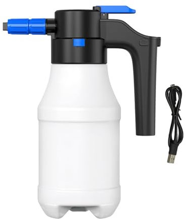 Candeon Pulverizador Espuma Coche, 1,5L Pulverizador Bateria eléctrico para Espuma, Recargable eléctrico Presurizado Pulverizadors A Presión Botella Pulverizar para Lavado De Coches, Jardinería