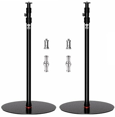 IFOOTAGE A400 Round Base Monopod,201cm Light Stand,Payload 10KG (2 Pack) | Tripod Alternative, Aluminum Studio Camera Tripod Monopod Stand for Video Recording,Live Streaming,Interview