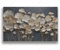 Fototapete 3D Effekt 3D Tapete Goldene Lotusblätter Auf Grauem Hintergrund Fototapete Wandgemälde Vlies Wohnzimmer Schlafzimmer Flur Wanddekoration 450(W) X315(H) Cm