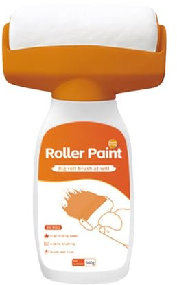 Wall Roller Brush Set Tool | 500g Painting Rollers for Walls | Water Based Wall Repair Paint Roller | White Repair Paint for Quick Fixing Walls and Ceilings | Dry Wall Repair Tool for Wall Painting
