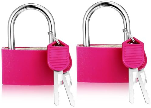 Wanmu Paquete de 2 candados para equipaje con llave candado para maleta candado de seguridad candado para equipaje candado con llave candado de viaje para taquillas de viaje maleta de vacaciones