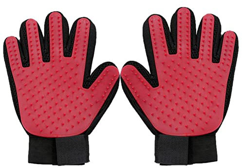 Reinigungshandschuhe Haustier Katze Haarentferner Handschuh Hund Hundepflege Bäder Reinigung Kamm Handschuh Deehedding Remover Massagebürste Pet Supplies Accessoires Reinigungshandschuh(Left hand,Blue