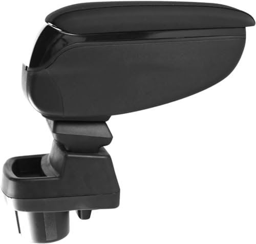 OMAC Armlehne Mittelarmlehne kompatibel mit Opel Corsa F 2019-2025 PU-Leder ABS Schwarz