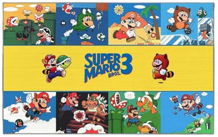 KATVVYE Mario Teppich, 3D-Teppich, große Fläche, Cartoon-Spielteppich, Kinderzimmer, Wohnzimmerteppich, große Yogamatte (50 x 80 cm)