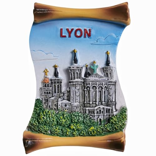 Lyon France Reise-Souvenirs, 3D-Kühlschrankmagnet, Kühlschrankdekoration, Magnet