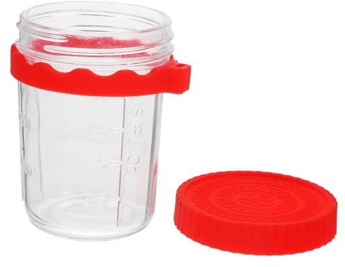 Cabilock Récipient Hermétique pour Flocons Avoine Pot de Yaourt Verre Transparent Boîte de Conservation pour Céréales Bol à Smoothie