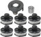 6 pièces Bobines de fil de rechange pour coupe-herbe,2 ressort,2 couvercle bobine,Compatible avec Makita,Remplacement 18V dur181/RF/Z,195858-1/196145-9 Tondeuse à gazon bobine filetée de rechange pour