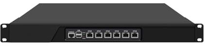 HUNSN 1U Rack Mount Firewall Appliance, PFSense, Mikrotik, OPNsense, VPN, 3th Gen Core I3 3110M, 3120M, RJ08, 6 x Intel 2.5GbE I226-V LAN, Console, 2G RAM, 64G SSD