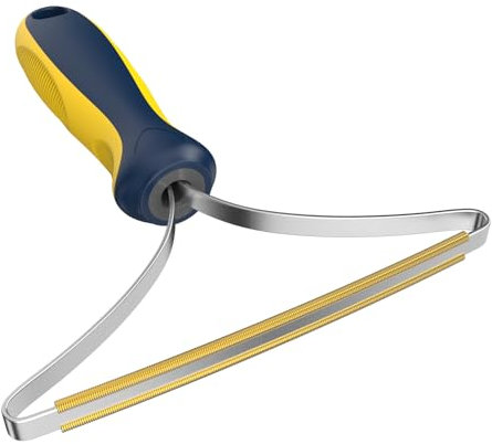 Fusselrasierer, [Gummigriff & Sanfte Zähne] Teppichschaber-Werkzeug, Tragbare Fusselroller zur Haarentfernung von Haustieren, Handgehaltene Kleine Fusselentferner