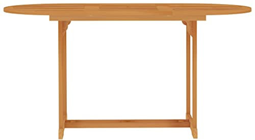 Kangqiling Gartentisch 150 x 90 x 75 cm aus massivem Teakholz, 315102