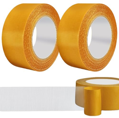 Meooyo 2Pcs Duct Tape 1.18x393.7in Heavy Duty High Adhesive Strength Mesh Double-Sided Duct Tape for Wedding Exhibition
