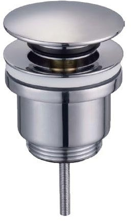 Piletta click clack tonda universale per lavabo e bidet