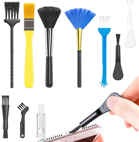 Keyboard Cleaning Set - 10-Piece Cleaning Brush, Hand-Held Dust Remover for Tablet Home Game Console Travel Desk and Pad