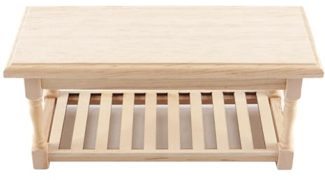 Ausi 1:12 Puppenhaus Miniatur Zubehör Holztisch, schlichter Desserttisch Küchendekoration für Puppenhaus