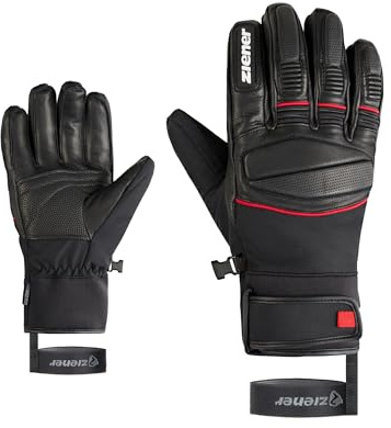 Ziener Herren GOMIN-Z Ski-Handschuhe/Wintersport | wasserdicht Lederinnenhand PFC frei