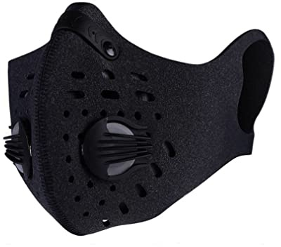 Aktivkohle-Staubmaske, Verschmutzungsmaske, Anti-Pollen-Allergene, Gesicht, Abgasfiltrat, Pm2, 5, zum Laufen, Radfahren, Outdoor-Aktivitäten, warm halten, schwarz