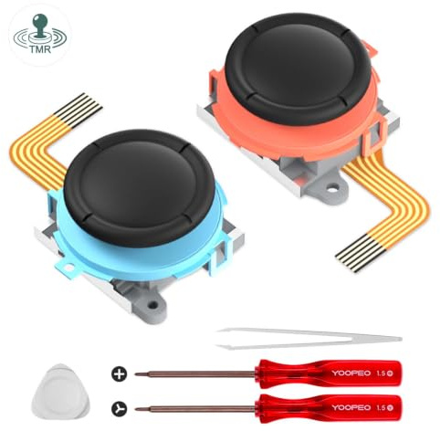 AKNES GuliKit TMR Joysticks Kit di Riparazione per Switch 2 JoyCon | Alta precisione, Anti-jitter, Anti-drift