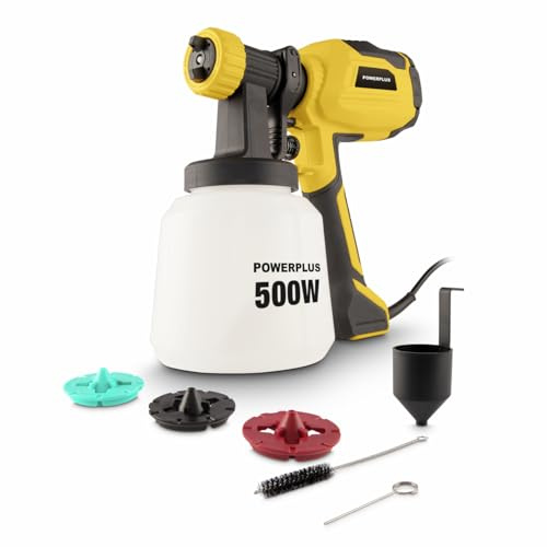 Powerplus Farbsprühpistole POWX352 - Farbsprühpistole 500W, 1.4 L-Behälter