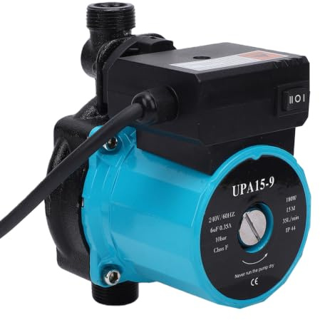 Weytoll Pompa di Sovralimentazione Acqua 180W 240V 35 l/min, Pompa di Circolazione Acqua Silenziosa per Serbatoi d'acqua, Elettrodomestici e Lavatrici