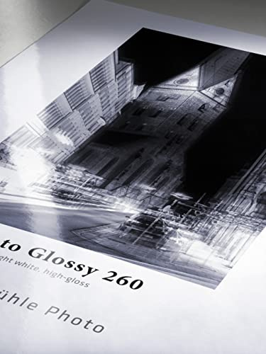 Hahnemühle 10641922 Photo Glossy Papier, 260 g/m², DIN A3+, 329 x 483 mm, hellweiß