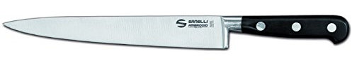Sanelli Ambrogio Chef Coltello Affettare, 20 cm, Acciaio Inox, Grigio