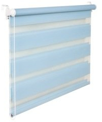 KS Handel 24 DOPPELROLLO DUOROLLO 110 cm BREIT 150 cm LANG HELLBLAU BLAU INKL. SEILZUG FENSTERROLLO KLEMMROLLO Jalousie