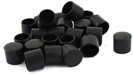 sourcing map 24pcs Embout Pied Chaise Bouchon Tampon Capuchon Protection Jambe Meuble Plancher en Caoutchouc 12mm intérieur Diamètre