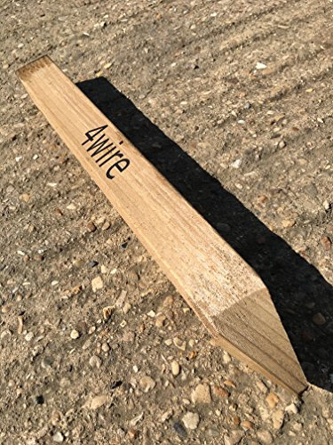 15 pack of strong 2 inch thick x 24 inches tall wooden square site pegs landscaping garden 2X2 tree stakes - 4wire