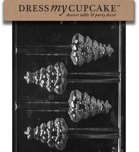 Dress My Cupcake DMCC421 Schokoladenform, Weihnachtsbaum, Brezel, Weihnachten