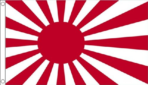 Flagge mit japanischer aufgehenden Sonne, 150 x 90 cm, 100% Polyester, ideale Dekoration für Kneipen/Clubs/Schule/Festival/Büro/Party