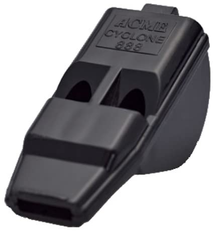 Acme Cyclone 888 Schiedsrichterpfeife, leistungsstark, luftschnell, für Sport, Fußball, Schwarz