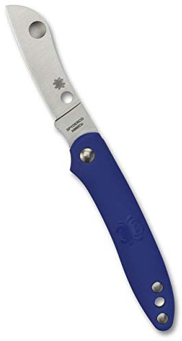 Spyderco Unisex – Erwachsene, Outdoormesser, Klingenlänge: 5.4 cm, Roadie Blue Plain, Mehrfarbig, Einheitsgröße