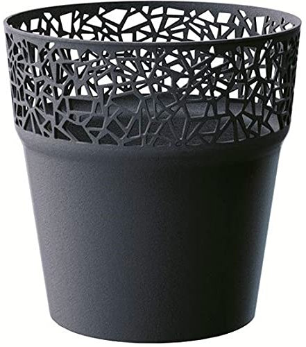 Maceta mod. begonya fresh round con plato incluido 10cm. blanco