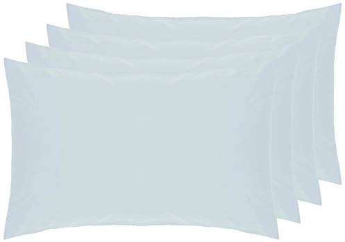 Belledorm 4 PACK Blue Pillowcases, 7 Year Guarantee, 200 Thread Count | Percale (Housewife, Duck Egg)