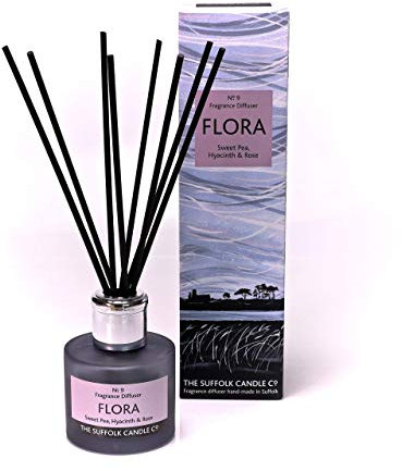 FLORA - Sweet Pea, Hyacinth and Rose Diffuser - 100ml in clear glass