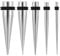 PiercingDoc Dehnstab für Tunnel 2er Set Chirurgenstahl Taper Silber 6mm