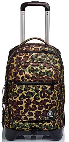 Invicta Trolley Scuola Sganciabile Plug, Animalier, 3 in 1, Triplo Uso, Zaino con Carrello Sganciabile, con Tasca con Organizer, Zaini e Trolley, Scuola, Bambine e Ragazze