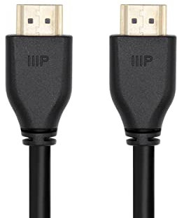 Monoprice Cavo HDMI 2.1 ad alta velocità certificato 8K, 48 Gbps, 48 Gbps, nero (5 pezzi), compatibile con Sony PlayStation, Microsoft Xbox Series X e S