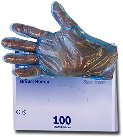 Hygienical Betriebsbedarf Dieselhandschuhe blau, Tankhandschuhe Diesel, Einweghandschuhe für Tankstellen, Entnahme mittig, 5000 Stück (50 x 100 Stück)